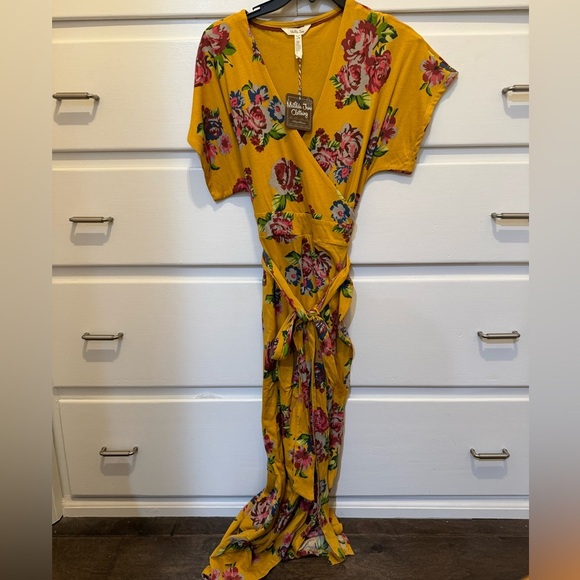 NEW! Matilda Jane yellow floral Alana wrap dress - Picture 4 of 7
